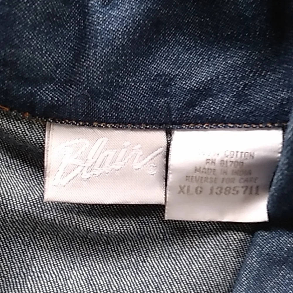 Blair XL snowmen cardinals Christmas Jean denim jacket